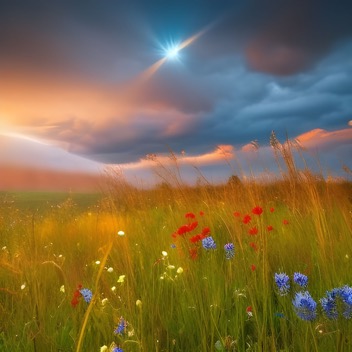 Prairie Meadow with clouds AI art gingezel.jpg