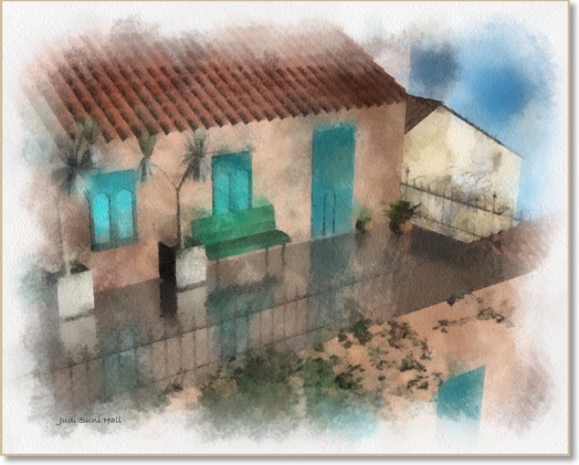 A mediterranean balcony.